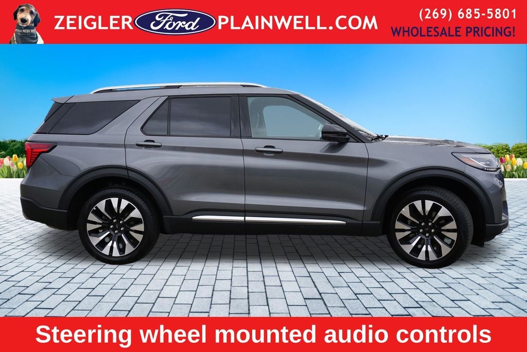 2025 Ford Explorer Platinum Lux Leather Pkg Panoramic Roof Co Pilot 360 21" Wh