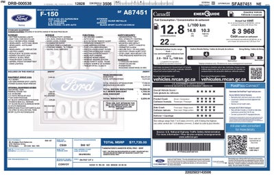 2025 Ford F-150 XLT 302A Crew Cab 5.0 Liter V8 20" Black Edition Wheel