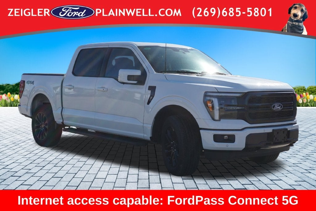 2025 Ford F-150 Lariat Black Appearance Pkg Twin Panel Roof Leather
