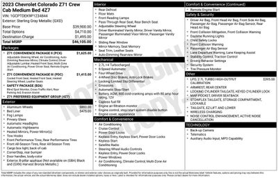 2023 Chevrolet Colorado Z71 Crew Cab Z71 Combo Leather Rear Camera