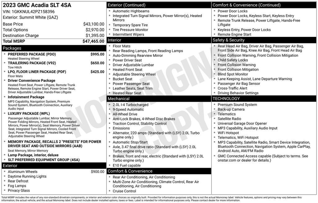 2023 GMC Acadia SLT