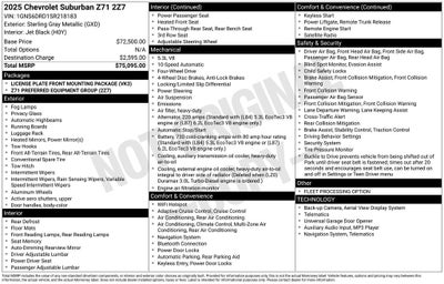 2025 Chevrolet Suburban Z71