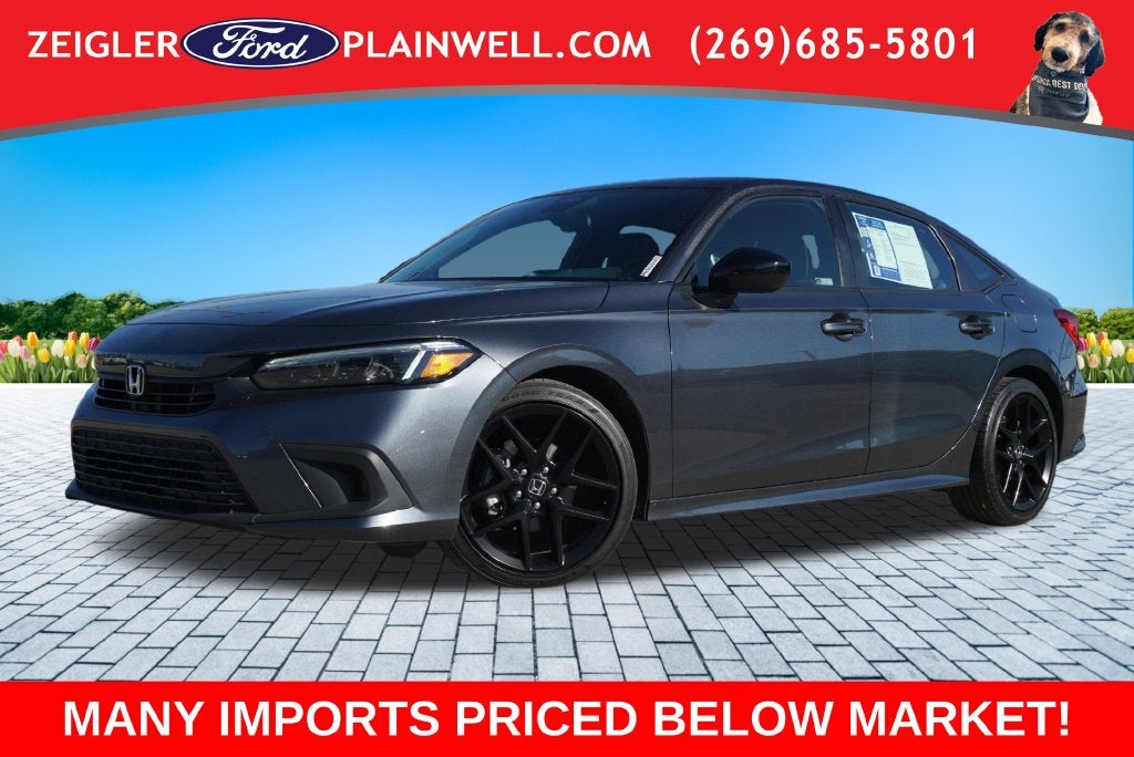 2023 Honda Civic Sport 2.0L DOHC COMBO SEATS ADPT CRUISE 18" BLACK WHEELS