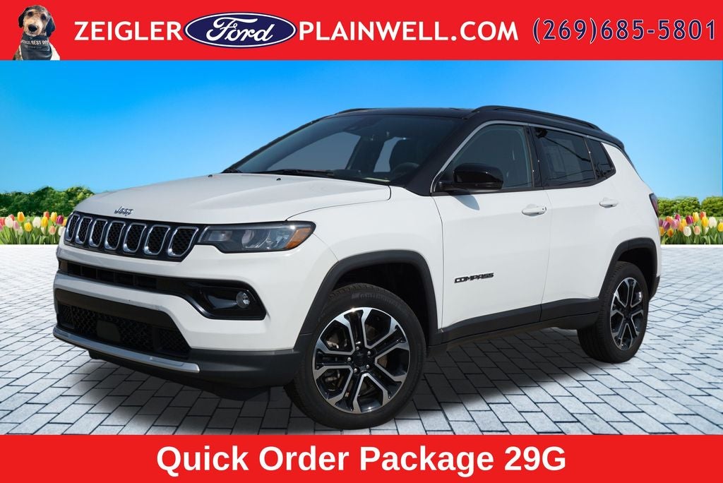 2023 Jeep Compass Limited Leather 4x4 Power Moonroof Black 2 Tone Top