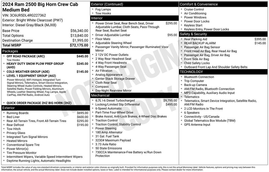 2024 RAM 2500 Big Horn