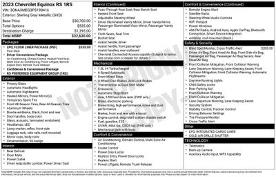 2023 Chevrolet Equinox RS RS Pkg RS Wheels Blis Rear Camera Traffi Alert