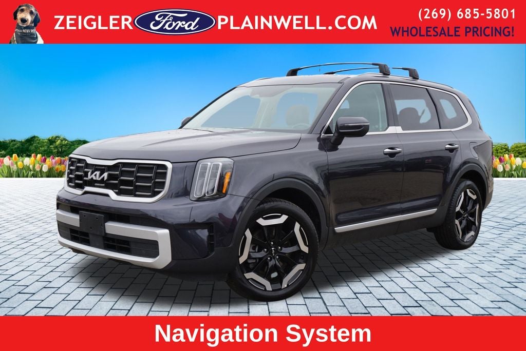 2025 Kia Telluride S V6 AWD Leather Power Moonroof Navigation Blis Blac