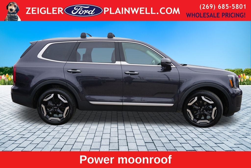 2025 Kia Telluride S V6 AWD Leather Power Moonroof Navigation Blis Blac