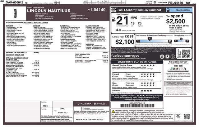 2023 Lincoln Nautilus Reserve