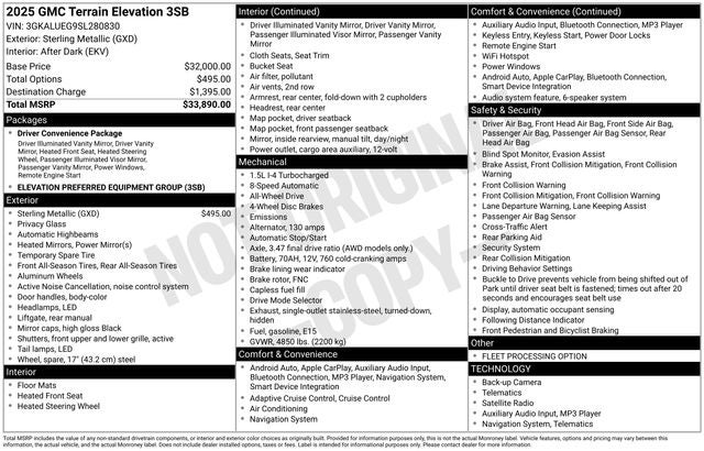 2025 GMC Terrain AWD Elevation