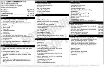 2023 Subaru Outback Limited