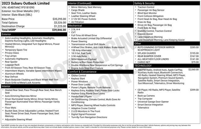 2023 Subaru Outback Limited