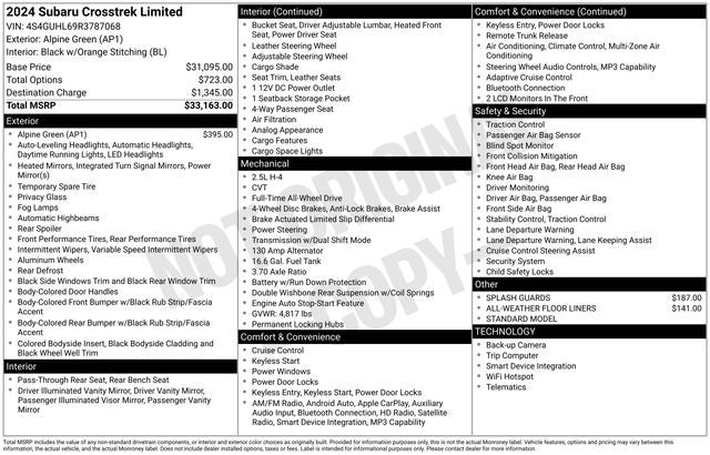 2024 Subaru Crosstrek Limited