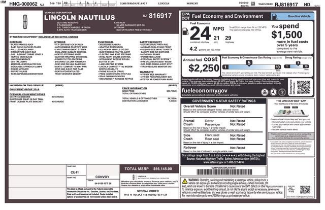 2024 Lincoln Nautilus Reserve