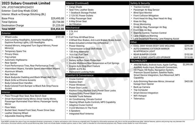 2023 Subaru Crosstrek Limited