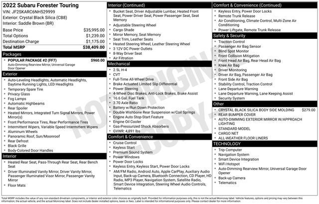 2022 Subaru Forester Touring