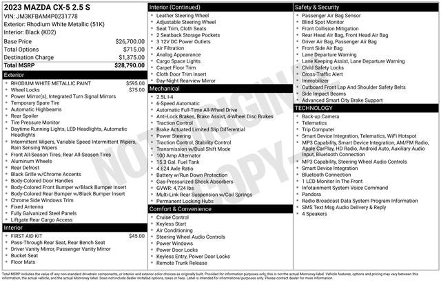 2023 Mazda Mazda CX-5 2.5 S