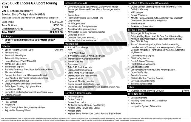 2025 Buick Encore GX Sport Touring FWD