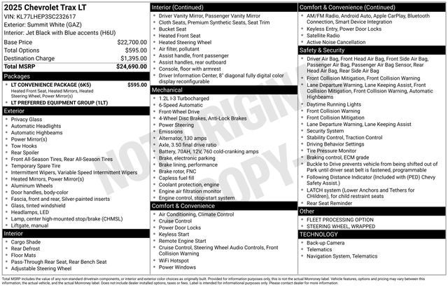 2025 Chevrolet Trax FWD LT