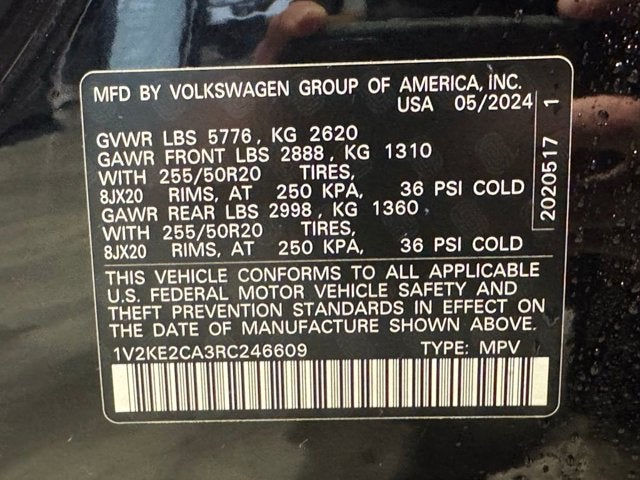 2024 Volkswagen Atlas Cross Sport 2.0T SE w/Technology